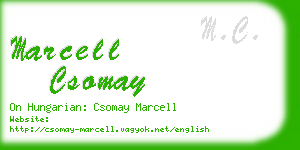 marcell csomay business card